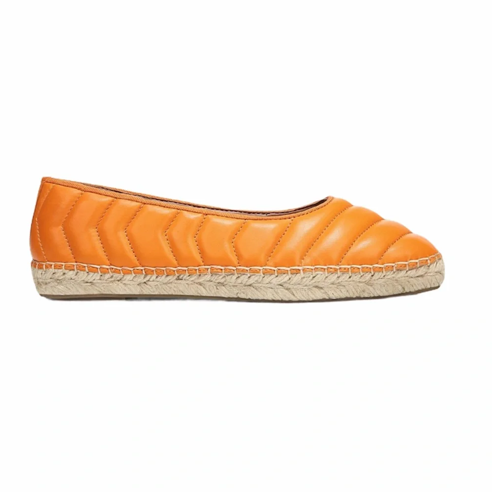 NEW Franco Sarto Kiya Slip On Espadrille Orange Quilted Comfort